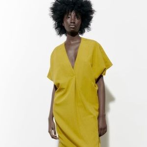 Zara pleated tunic dress